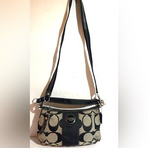 Coach vintage CC signature print canvas crossbody handbag